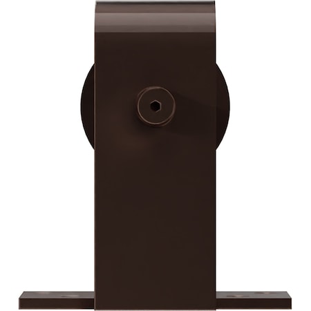 Ekena Millwork Premium J-Top Mount Roller Hanger w/ Bolts for Barn Door for 1 3/8" to 2 1/4" Doors, Rustic Brown GB60010RRB